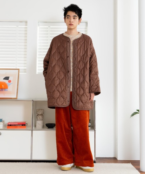 「eLur」 コーデュロイパンツ FREE テラコッタ レディース_画像9