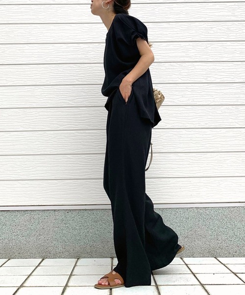 「Q」 パンツ MEDIUM ブラック レディース_画像8