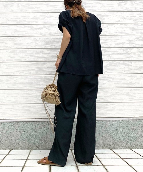 「Q」 パンツ MEDIUM ブラック レディース_画像9