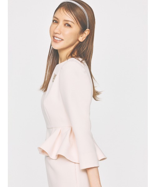 CELFORD（セルフォード） 7分袖ワンピース 38 レッド レディース