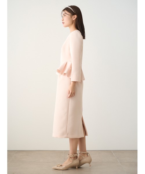 CELFORD（セルフォード） 7分袖ワンピース 38 レッド レディース