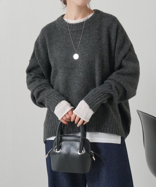 「COLLAGE GALLARDAGALANTE」 長袖ニット FREE ベージュ レディース_画像3