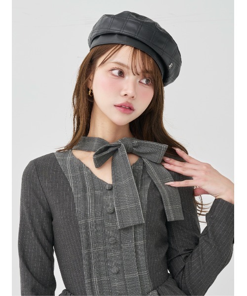 Darich（ダーリッチ） ワンピース チェックストライプバルーンミニ