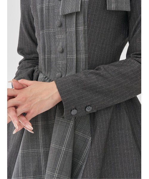 Darich（ダーリッチ） ワンピース チェックストライプバルーンミニ