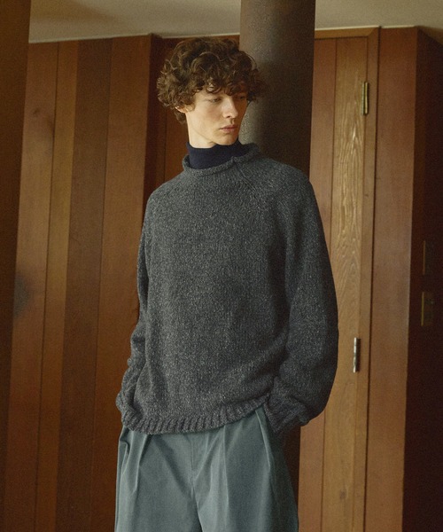 「Bleme」 長袖ニット M ブラック メンズ_画像2