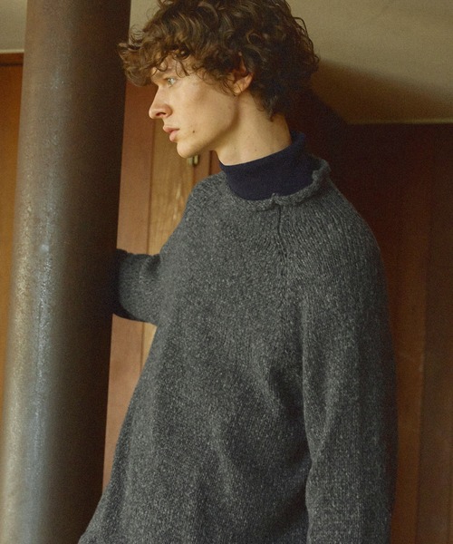 「Bleme」 長袖ニット M ブラック メンズ_画像3