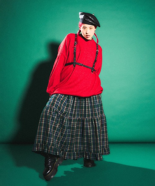 「PUNYUS」 フレアスカート 1 グリーン レディース_画像5