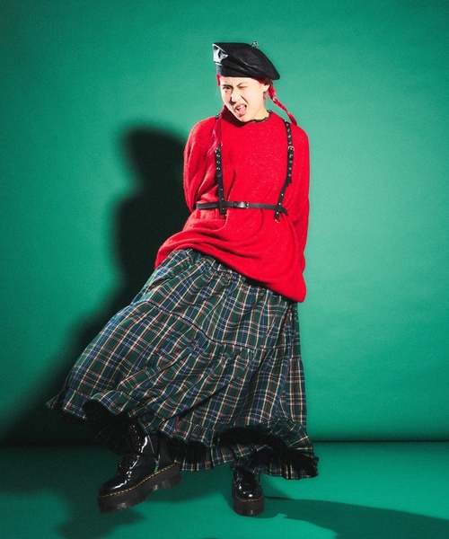 「PUNYUS」 フレアスカート 1 グリーン レディース_画像6