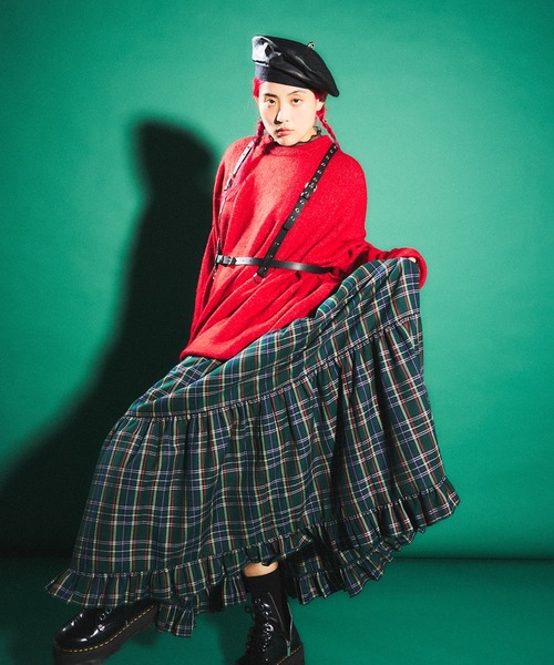 「PUNYUS」 フレアスカート 1 グリーン レディース_画像9