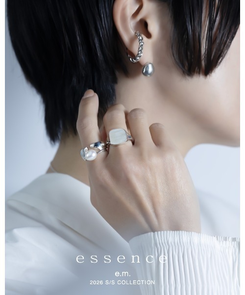 e.m.（イーエム） 指輪 リング シルバーバロックパールリング/26SS