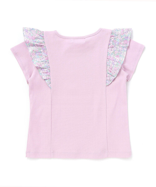 tシャツ 「日本製」「お揃い」リバティ(leontyne dream)プリントタナローン フリルデザインTシャツ キッズ 子供服 女の子の画像