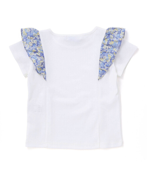 tシャツ 「日本製」「お揃い」リバティ(leontyne dream)プリントタナローン フリルデザインTシャツ キッズ 子供服 女の子の画像