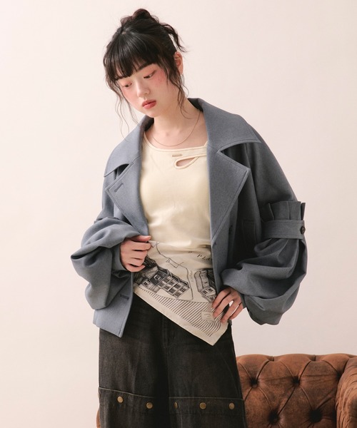 loin nuit タンクトップ ノースリーブ stitch design tank top