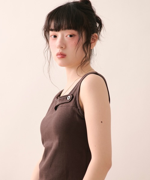 loin nuit タンクトップ ノースリーブ stitch design tank top loin nuit タンクトップ ノースリーブ stitch design tank top