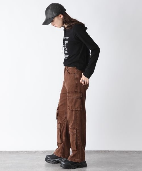 「JEANASIS」 プルオーバーパーカー FREE ホワイト レディース_画像9