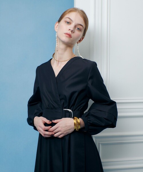 ラルフローレン バックルドポンチワンピース S ストレッチ カシュクール LOULOU WILLOUGHBY（ルルウィルビー） ワンピース 「LOULOU WILLOUGHBY
