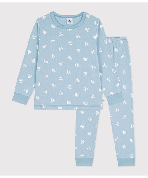 PETIT BATEAU（プチバトー） パジャマ ハートプリント長袖パジャマ