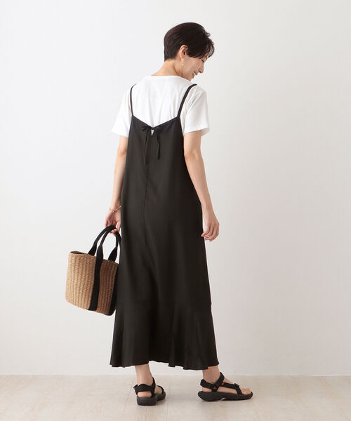 「Afternoon Tea」 サロペットスカート MEDIUM ブラック レディース_画像2