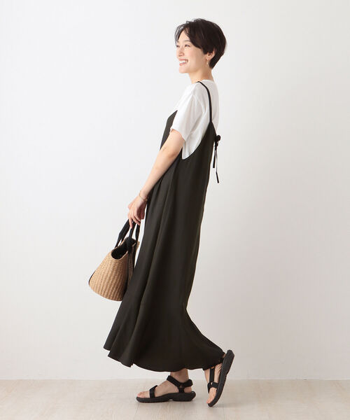 「Afternoon Tea」 サロペットスカート MEDIUM ブラック レディース_画像3