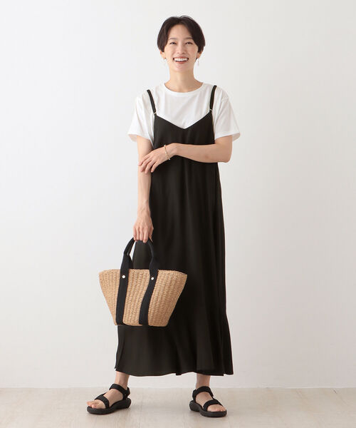 「Afternoon Tea」 サロペットスカート MEDIUM ブラック レディース_画像5