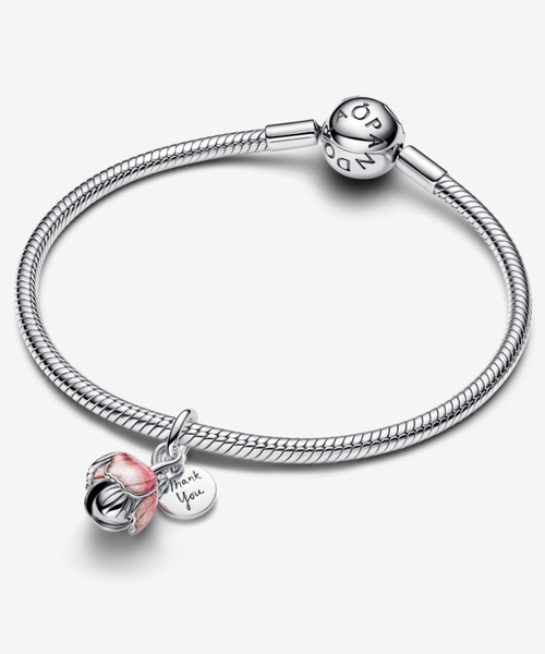 PANDORA（パンドラ） チャーム ツートーン ブルーミング フラワー
