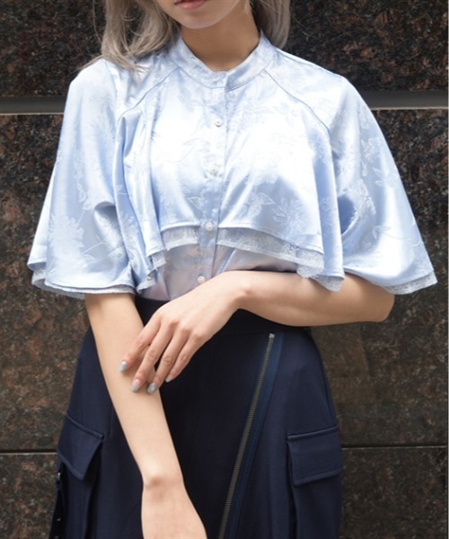 axes femme（アクシーズ ファム） ブラウス シャツ フレアケープ