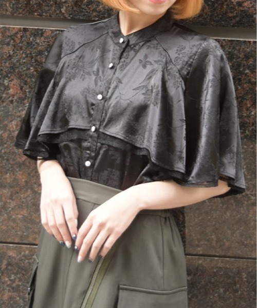 axes femme（アクシーズ ファム） ブラウス シャツ フレアケープ