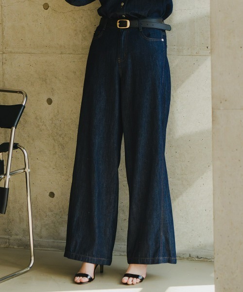 「Maison INNESS」 デニムパンツ L ネイビー レディース_画像2