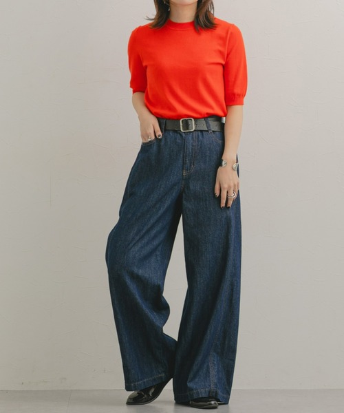 「Maison INNESS」 デニムパンツ L ネイビー レディース_画像9