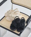 サンダル 「厚底」ギャザークロスサンダル レディースの詳細画像5