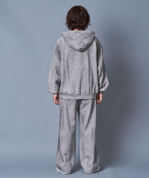 「SEQUENZ」 ジップアップパーカー LARGE ブラック メンズ_画像7