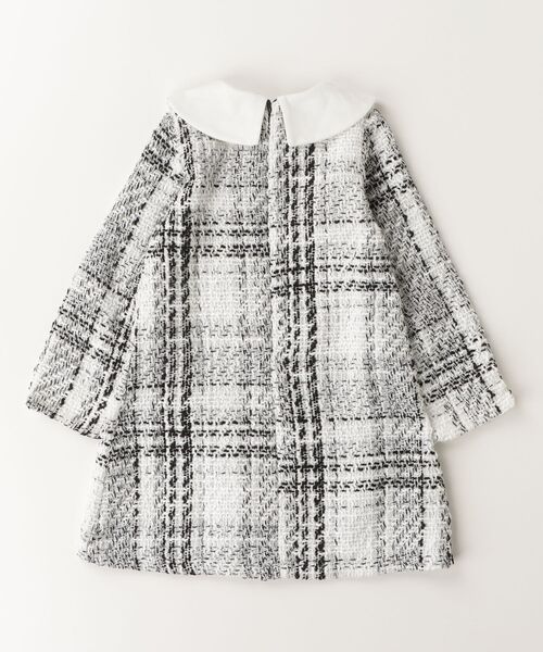 「Rora」 「KIDS」長袖ワンピース 110cm ホワイト×ブラック キッズ_画像2