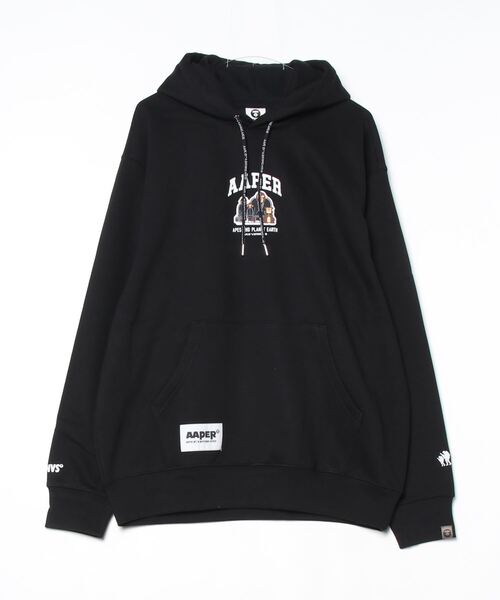 Aape ブラック パーカー サイズM 男女兼用 AAPE BY A BATHING APE（エーエイプバイアベイシングエイプ） プル
