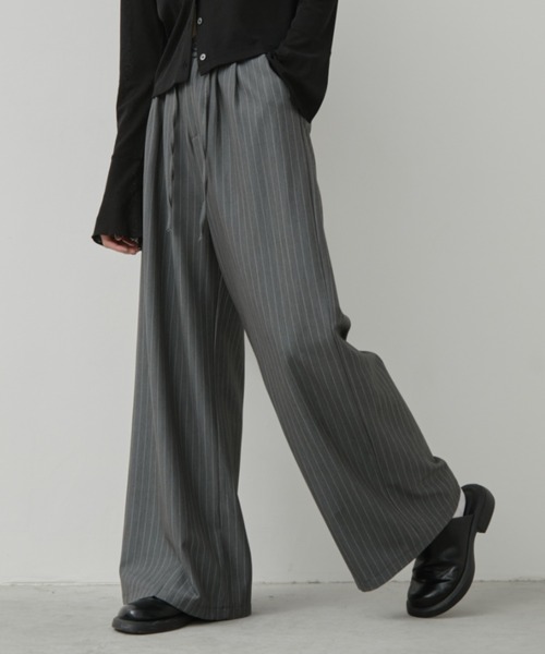 「Aunt Marie's」 スラックス MEDIUM ネイビー レディース_画像2