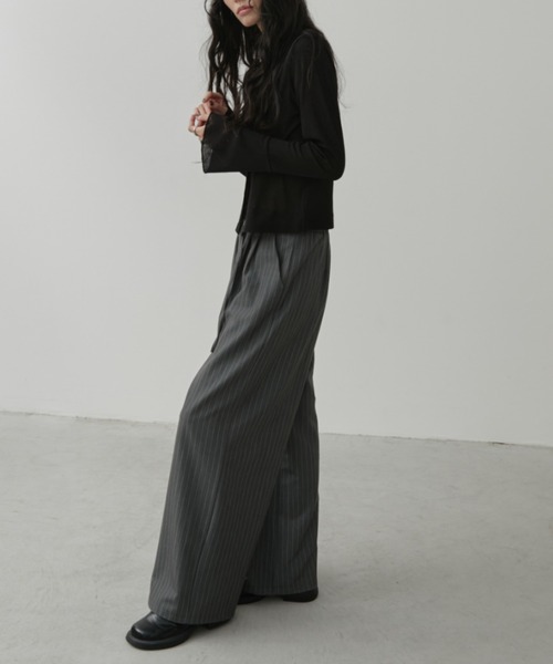 「Aunt Marie's」 スラックス MEDIUM ネイビー レディース_画像6