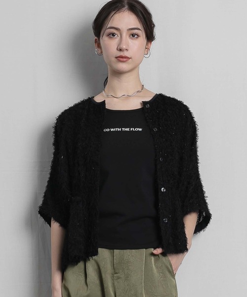「RAW FUDGE」 半袖ブラウス M ベージュ レディース_画像6