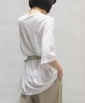 tシャツ 半袖 ランダムタックボーダーTEE ...の詳細画像3