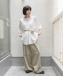 tシャツ 半袖 ランダムタックボーダーTEE ...の詳細画像4