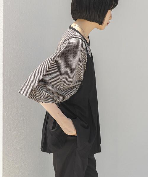 KBF（ケービーエフ） tシャツ 半袖 ランダムタックボーダーTEE