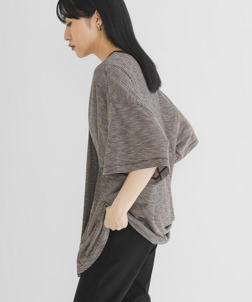 KBF（ケービーエフ） tシャツ 半袖 ランダムタックボーダーTEE