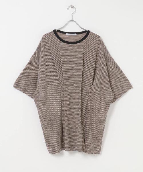 KBF ランダムタックボーダーTEE KBF（ケービーエフ） tシャツ 半袖 ランダムタックボーダーTEE