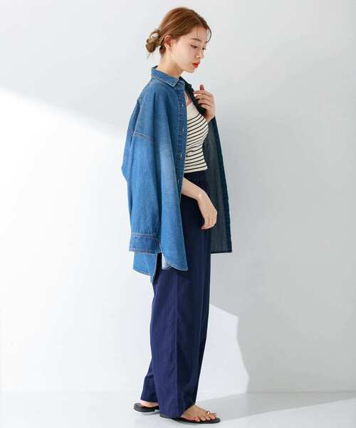 URBAN RESEARCH Sonny Label イージーパンツ 36 ネイビー レディース