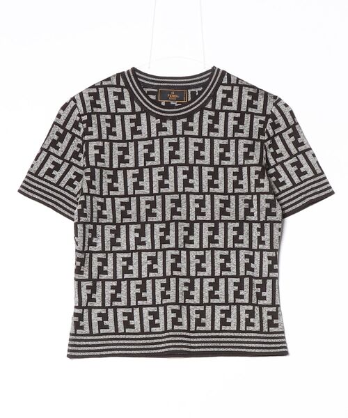 FENDI（フェンディ） ズッカ柄 半袖ニット - ブラウン レディース