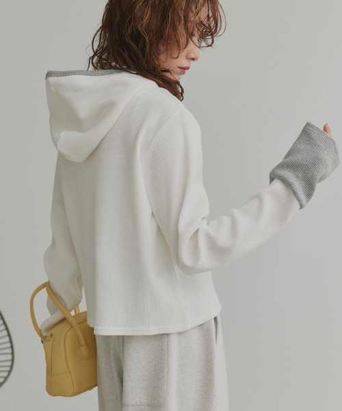 「ad thie」 長袖カットソー FREE グレー レディース_画像6