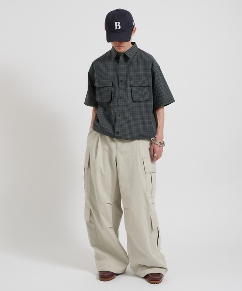「Perushu」 カーゴパンツ LARGE アイボリー メンズ_画像4