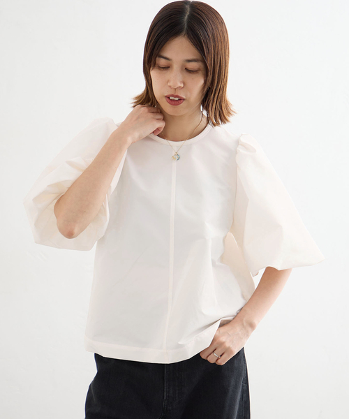 IENA（イエナ） ブラウス シャツ 半袖 タフタバルーンスリーブブラウス