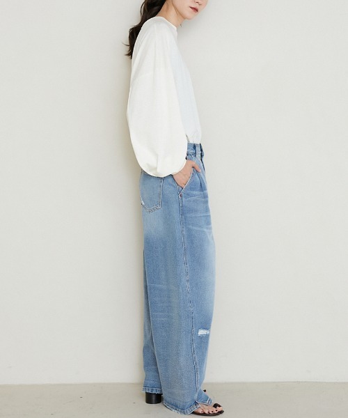 「YENN」 デニムパンツ 40 ブルー レディース_画像9