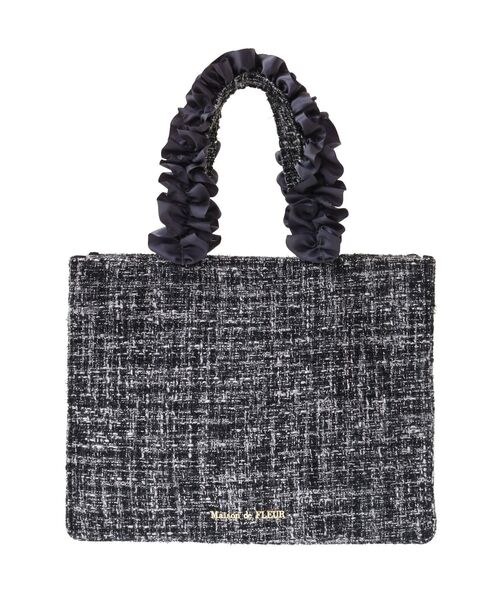「Maison de FLEUR」 ハンドバッグ FREE ブラック レディース_画像4