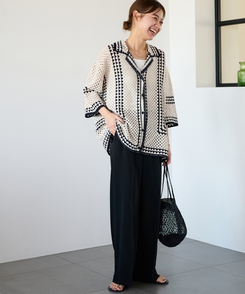 「JOURNAL STANDARD relume」 ニットカーディガン FREE ベージュ レディース_画像5