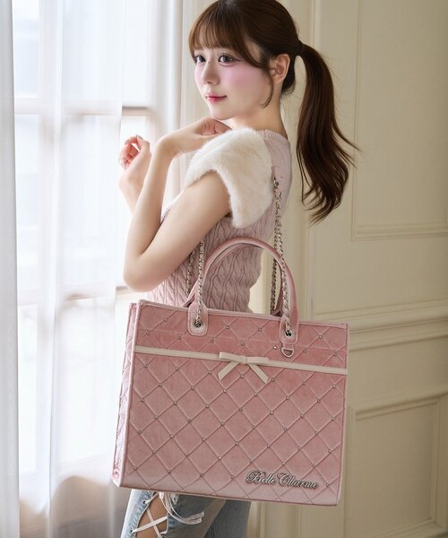 Belle Charme キルティング トートバッグ 「Belle Charme」Velour